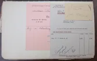 Advertising receipt pages from the 1952-57 SAS ledger, run by William W. Price